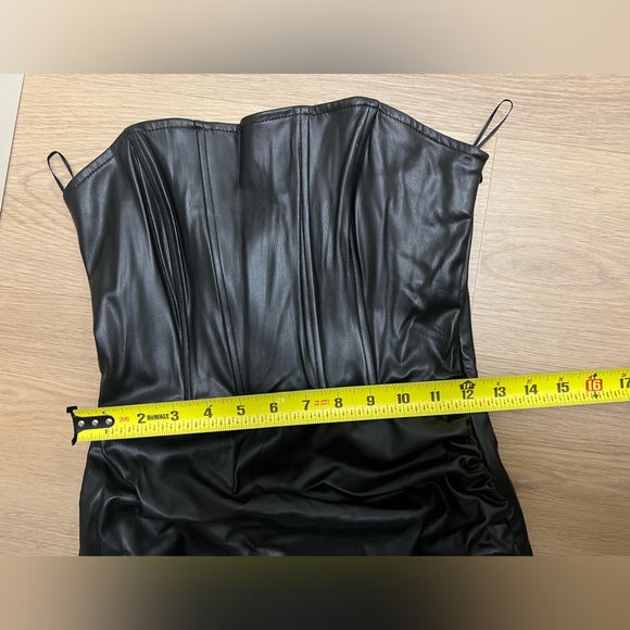 Brand new with tag Zara faux leather black dress - Picture 6 of 6